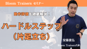 動作評価ハードルステップ（片足立ち）